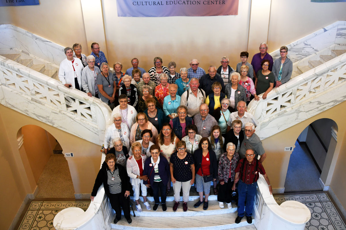 069 The Fun Club posed on the Grand Staircase at the Mead Center.JPG